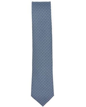 Errico Formicola Patterned Tie - Blue