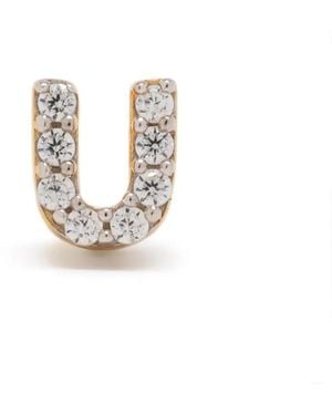 Missoma Initial Single Stud Earring - White