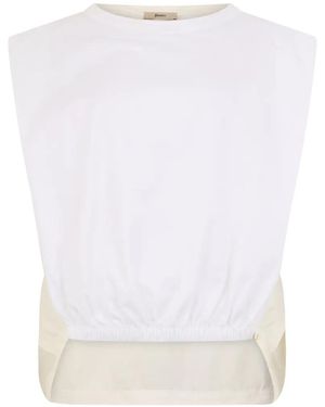 Herno Round-Neck Panelled Top - White