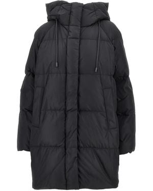 Weekend by Maxmara Quilted Hooded Single-Breasted Coat - Blue