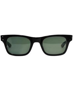 JULIUS TART Boeing Rectangle-Frame Sunglasses - Green
