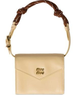 Miu Miu Portafoglio Con Nodo - Bianco