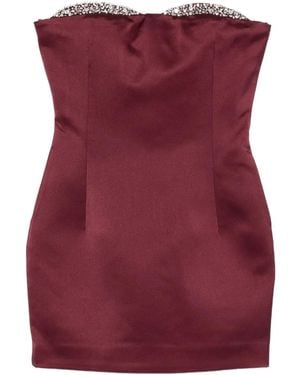 The New Arrivals Ilkyaz Ozel Vestido Noelia corto palabra de honor - Rojo
