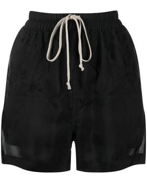 Rick Owens Drawstring Satin Shorts - Black