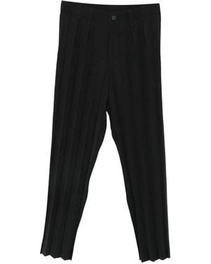 Homme Plissé Issey Miyake Edge Ensemble Pleated Trousers - Black