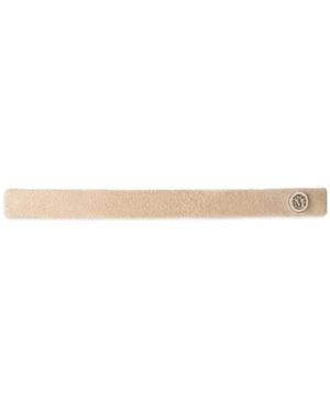 Maison Michel Diadema Con Placa Del Logo - Blanco