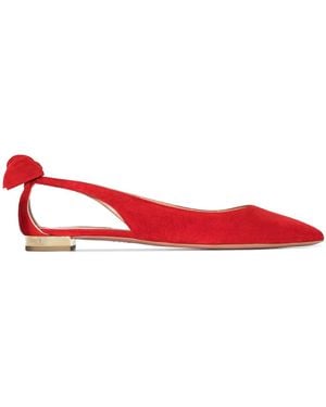 Aquazzura Ballerine Bow Tie - Rosso