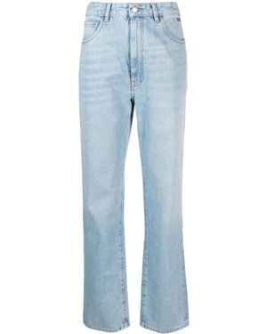 Gcds Choker Rhinestone-Embellished Straight-Leg Jeans - Blue