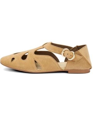 Frau Sandales À Découpes - Metallic