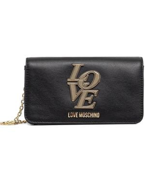 Love Moschino ロゴ クラッチバッグ - ブラック