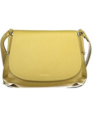 Coccinelle Small Rebekka Grainy-Leather Clutch Bag - Yellow