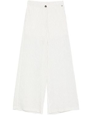 Liu Jo Striped Pants - White