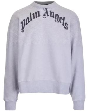 Palm Angels Logo-Print Sweatshirt - Grey