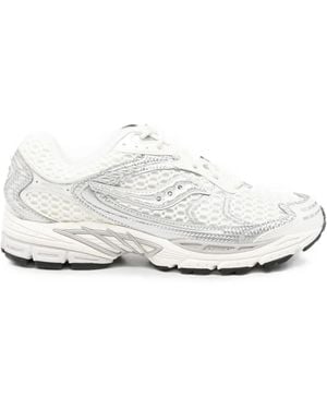 Saucony Mesh-Panelled Metallic Sneakers - White