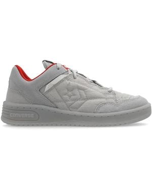 Converse Stitched Pattern Lace-Up Trainers - Grey