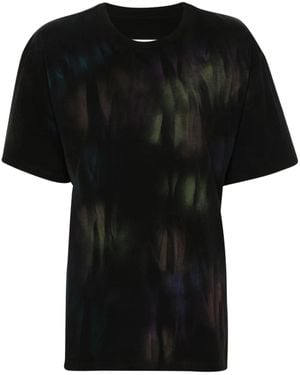 MM6 by Maison Margiela Single-Stitch-Logo T-Shirt - Black