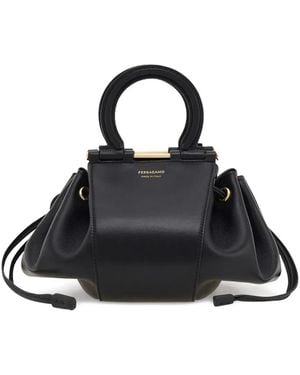 Ferragamo Umhängetasche Mit Gancini-Henkel - Schwarz