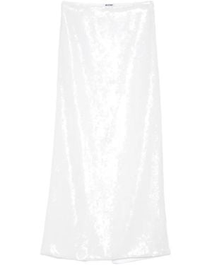 Moschino Sequin Maxi Skirt - White
