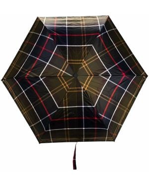 Barbour Paraguas Portree A Cuadros - Negro