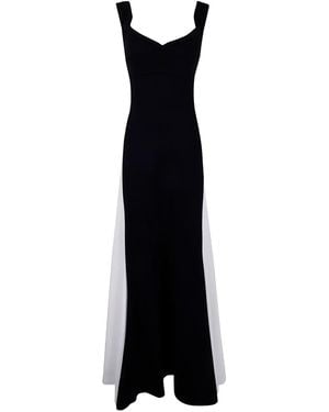 La Petite Robe Di Chiara Boni Robe Mi-Longue Bicolore À Empiècements - Noir