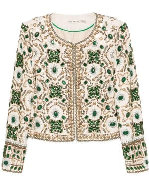 Alice + Olivia Sequin Embellishment Jacket - White