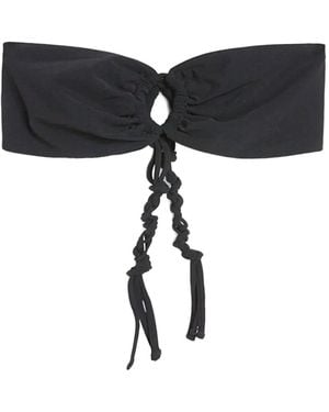 Jil Sander Tangle Knot-Detail Bandeau Bikini Top - Black