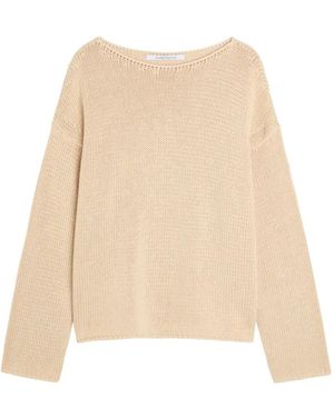 Another Tomorrow Boat-Neck Jumper - Natural