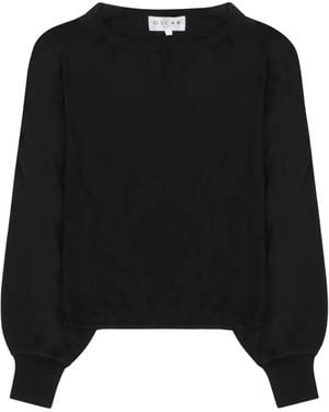 OSCAR THE COLLECTION Crew-Neck Long-Sleeve Jumper - Black