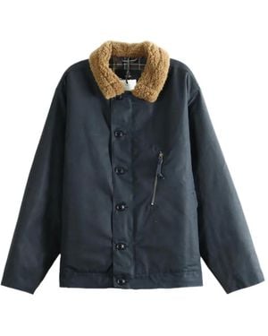 Barbour Macklow Waxed Jacket - Blue