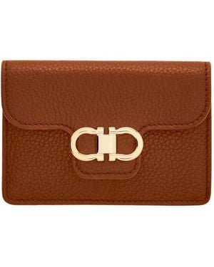 Ferragamo Gancini Key Holder - Brown