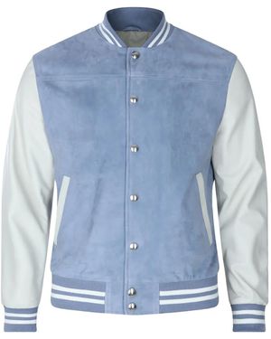 Eleventy Varsity Bomber Jacket - Blue
