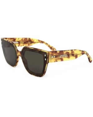 Isabel Marant Tortoiseshell-Pattern Sunglasses - Metallic