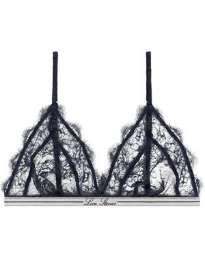 Love Stories Love Lace-Trim Bralette - Blue