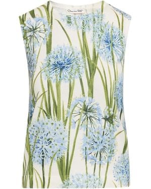 Oscar de la Renta Crew-neck Top - Blue