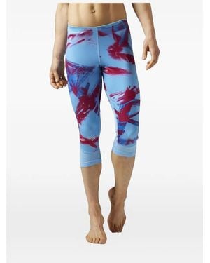Reebok Essentials Printed Capri Leggings - Blue