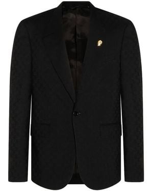 Gucci Monogram Broach Jacket - Black