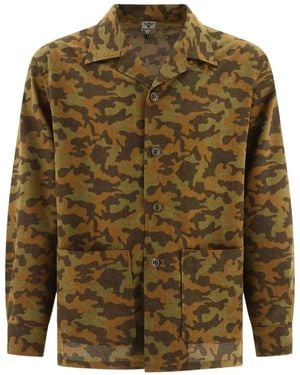 South2 West8 Camicia Con Stampa Camouflage - Verde