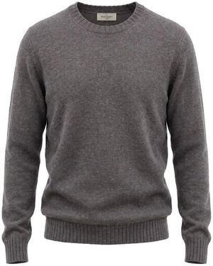 Piacenza Cashmere Crew-Neck Cashmere Sweater - Gray