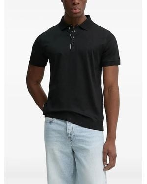 Karl Lagerfeld Short-Sleeve Polo Shirt - Black