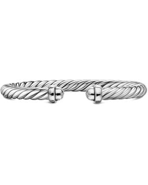 David Yurman Sterling Cable Flex Bracelet - White