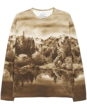 Maison Kitsuné グラフィック Tシャツ - ナチュラル
