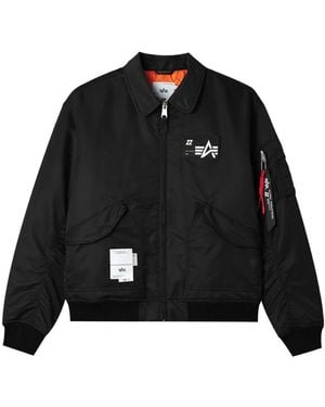 Izzue Logo-Patch Zip-Up Jacket - Black