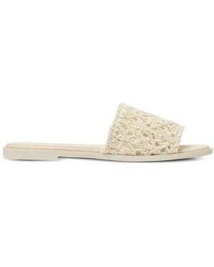 Fabiana Filippi Knitted Flate Sandals - White
