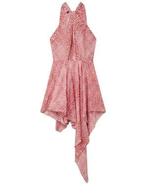 Stella McCartney Mini-Jurk Met Halternek En Hartpatroon - Roze