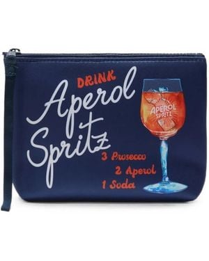 MC2 Saint Barth Aline Scuba-Beutel Mit Spritz-Print - Blau