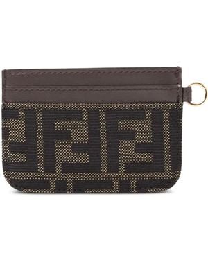 Fendi Kartenetui Aus Ff-Jacquard - Grau