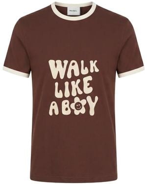 Halfboy Walk Like A Boy Short-Sleeve T-Shirt - Brown