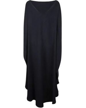 Gianluca Capannolo Draped V-Neck Dress - Blue