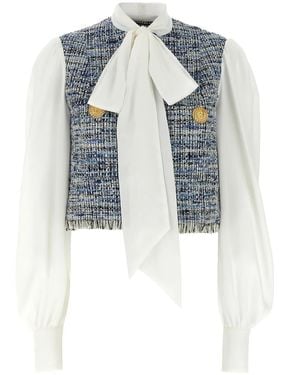Balmain Tweed Shirt - Blue