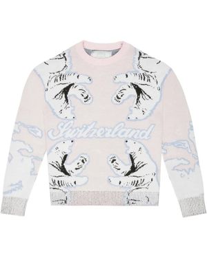 Bally Klassischer Intarsien-Pullover - Weiß